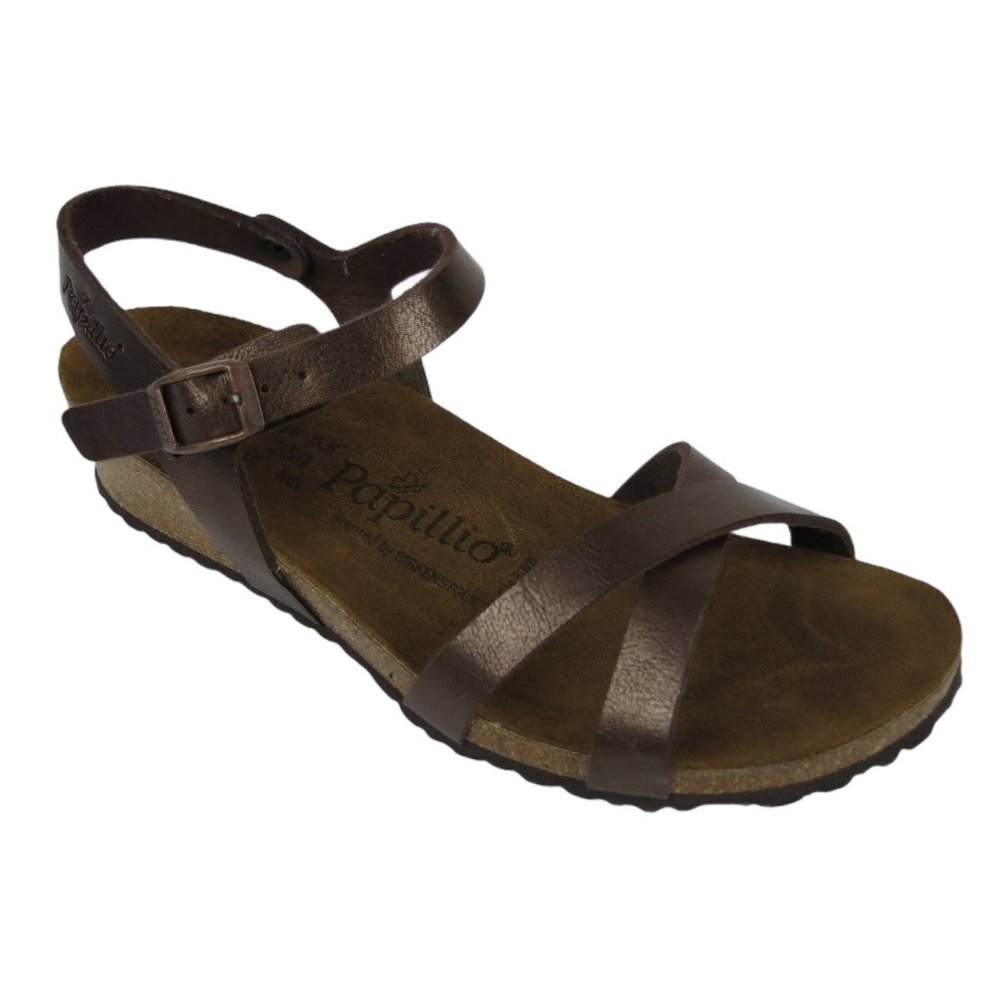 Papillio Birkenstock Alyssa Bronze Wedge Sandal 39